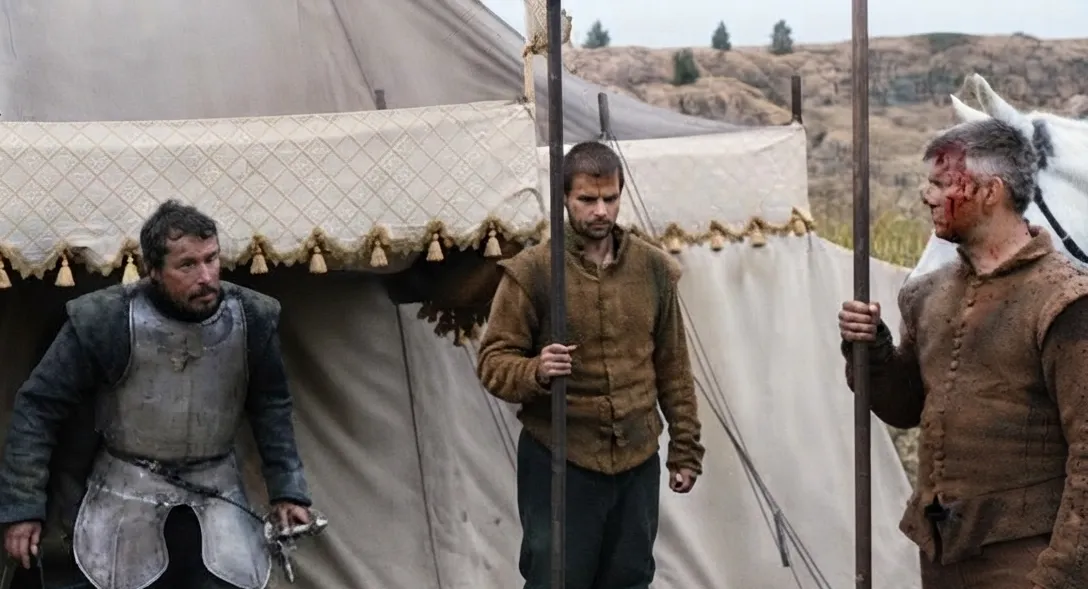 Jakub Bouda jako komparzista při natáčení filmu Henri IV.